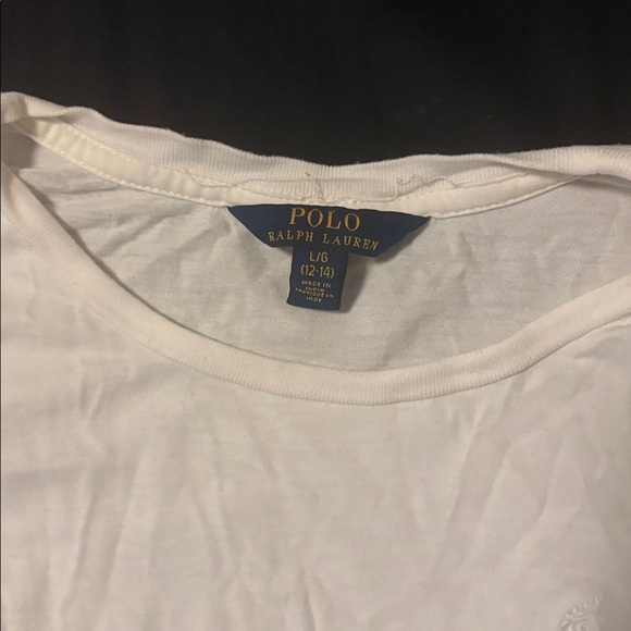 White Ralph Lauren Polo Girls Lace Sleeve Shirt - Picture 2 of 2